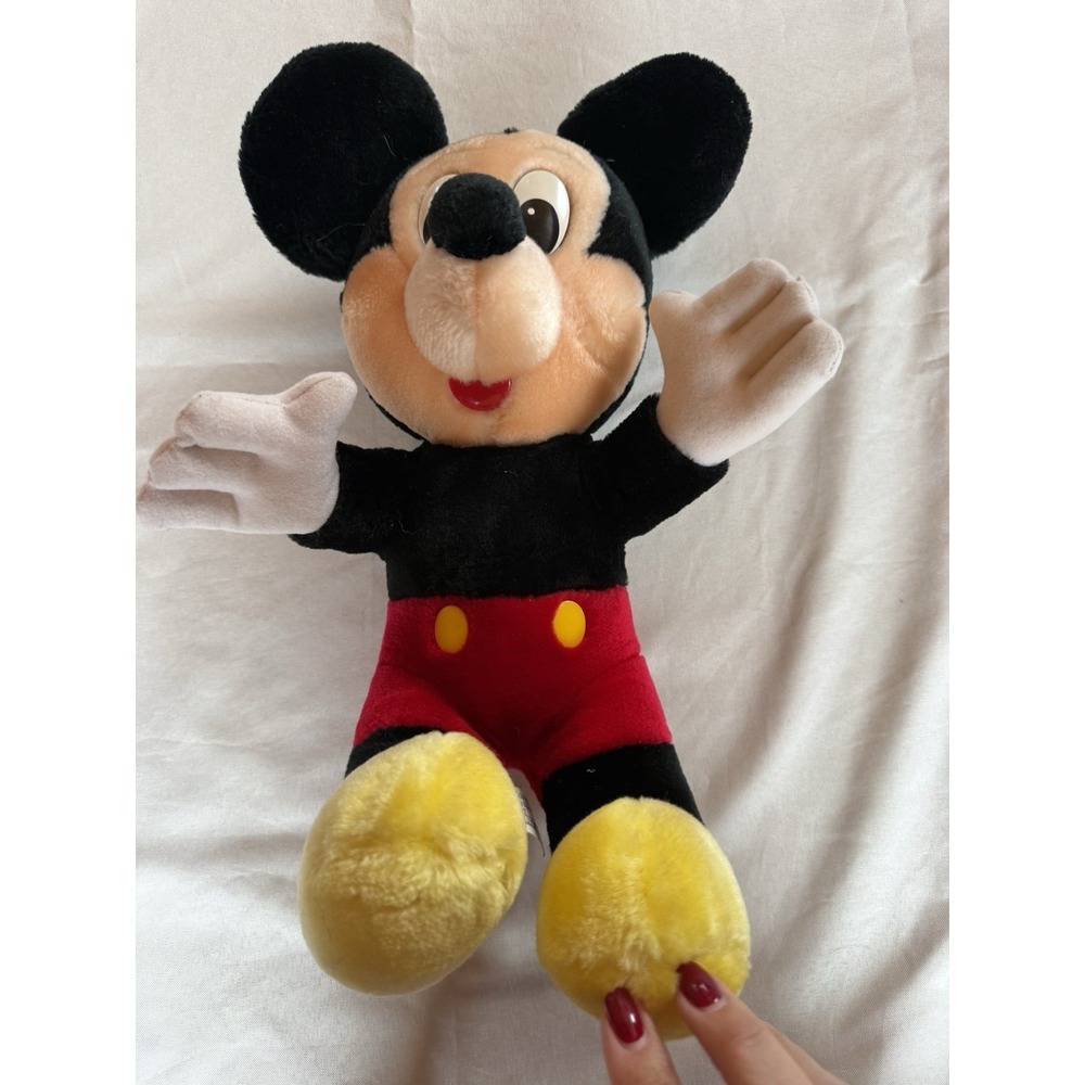 Disneyland Walt Disney World Vintage Mickey Mouse Plush Stuffed Animal 15"